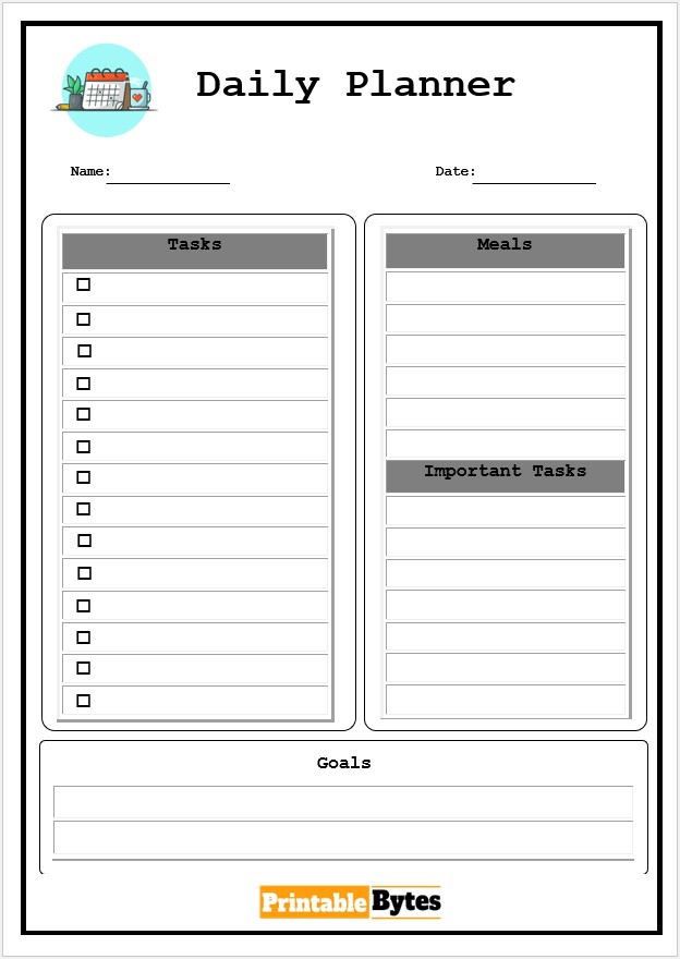 Daily Planner Template