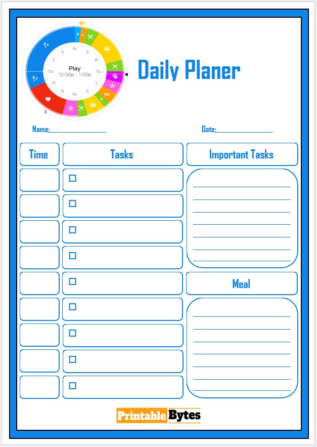 Daily Planner Template