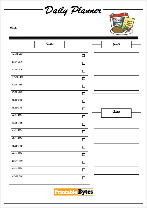 Daily Planner Template